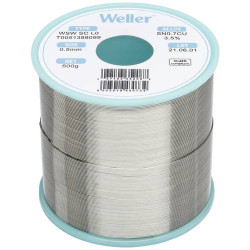 Weller T0051388099 WSW SC L0 Lötzinn, bleifrei Spule Sn0,7Cu3,5%, 500g, 0,5mm