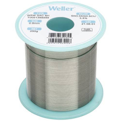 Weller T0051388599 WSW SAC M1 Lötzinn, bleifrei Spule Sn3,0Ag0,5Cu, 250g, 0.8mm