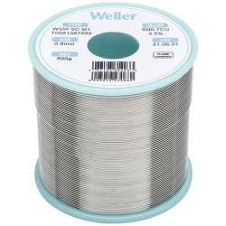 Weller T0051387599 WSW SC M1 Lötzinn, bleifrei Spule Sn0,7Cu, 500g, 0,8mm