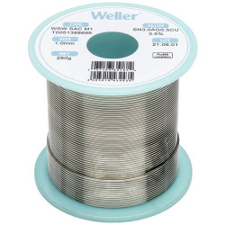 Weller T0051388699 WSW SAC M1 Lötzinn, bleifrei Spule Sn3,0Ag0,5Cu, 250g, 1mm