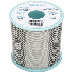Weller T0051386899 WSW SAC L0 Lötzinn, bleifrei Spule Sn3,0Ag0,5Cu, 500g, 1mm