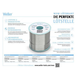 Weller T0051386199 WSW SAC M1 Lötzinn, bleifrei Spule, Sn3,0Ag0,5Cu, 500g, 1,20mm
