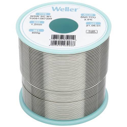 Weller T0051387399 WSW SC M1 Lötzinn, bleifrei Sn0,7Cu, 500g, 1,20mm