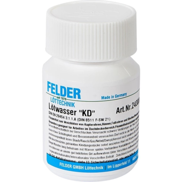 Felder Lötwasser FELDER "KD", 100ml, DIN EN 29454 3.1.1.A