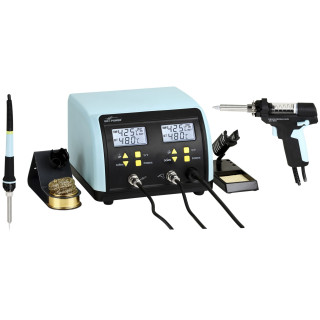 Lötcenter McPower Digital 940, 60W-Lötkolben, 90W-Löt- & Entlötpistole