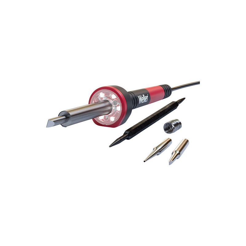 Weller WLIRK6023C Lötkolben-Set 230V 60W Konisch, Meißelform 427°C (max) inkl. Ablage, Lötzinn, LED-Beleuchtung
