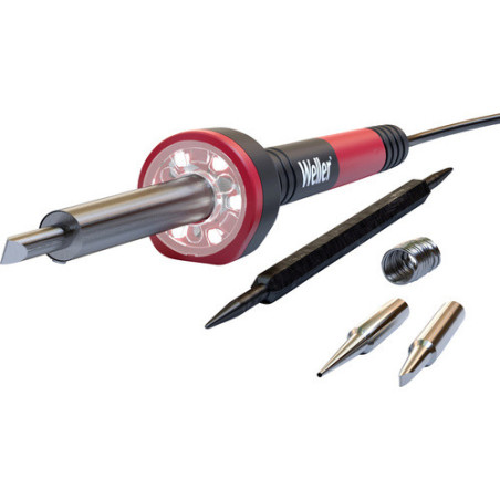 Weller WLIRK6023C Lötkolben-Set 230V 60W Konisch, Meißelform 427°C (max) inkl. Ablage, Lötzinn, LED-Beleuchtung