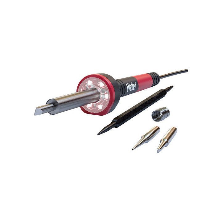 Weller WLIRK6023C Lötkolben-Set 230V 60W Konisch, Meißelform 427°C (max) inkl. Ablage, Lötzinn, LED-Beleuchtung