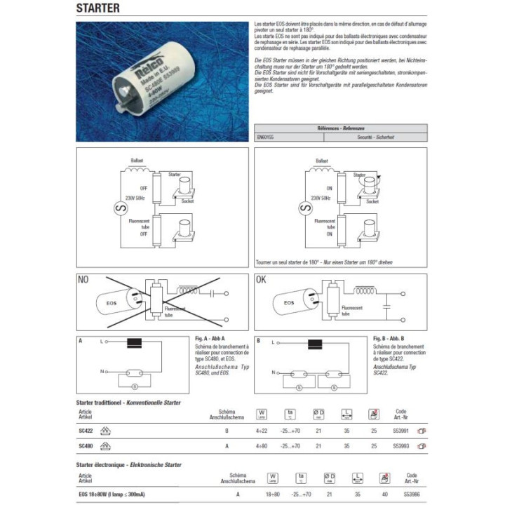 Relco Elektronischer Starter EOS, 18-80W, S53986