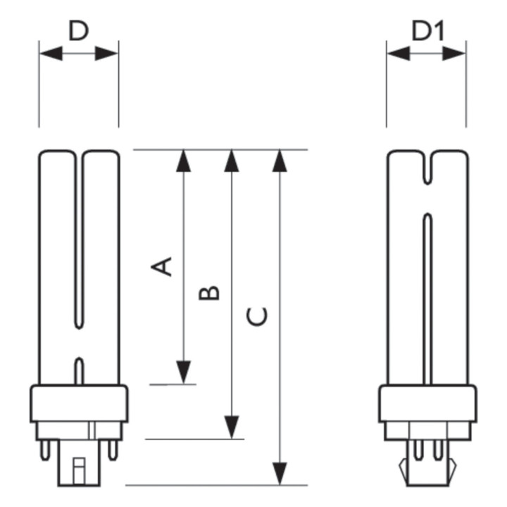 Philips MASTER PL-C 10W/830/4P DIM Energiesparlampe 62329470, 3000 K, Warmweiss