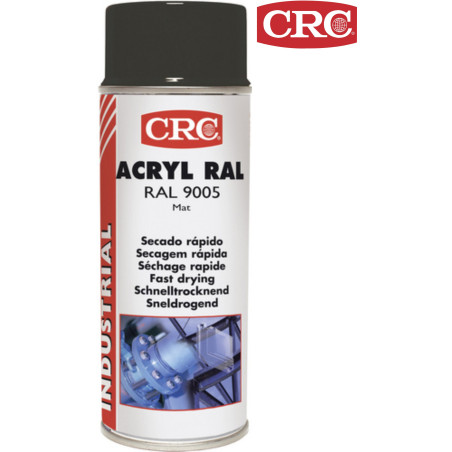 CRC 31075 Acryllack, Schwarz (matt) RAL-Farbcode 9005, 400ml