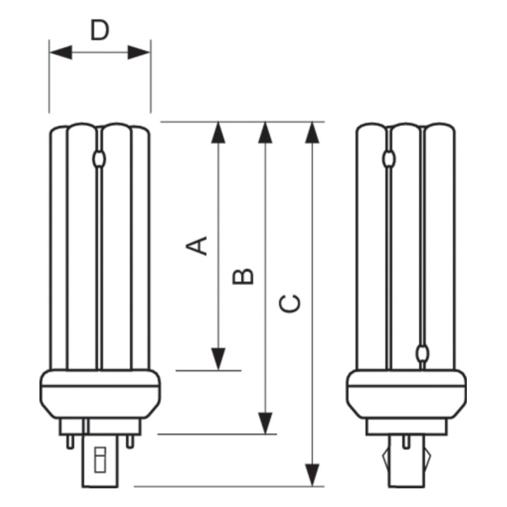 Philips MASTER PL-T 18W/830, 4P DIM Energiesparlampe 61076870, 3000 K, Warmweiss