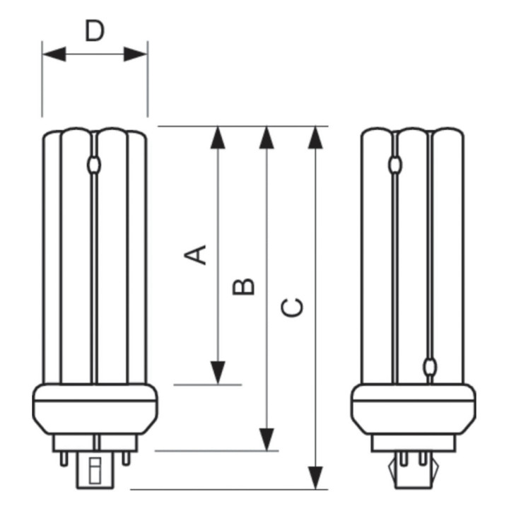 Philips MASTER PL-T 57W/840, 4P DIM Energiesparlampe 61145170, 4000 K, Kaltweiss
