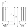 Philips MASTER PL-T 57W/840, 4P DIM Energiesparlampe 61145170, 4000 K, Kaltweiss