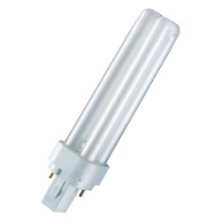 Osram DULUX D 18W/830 G24d2, 2P DIM Energiesparlampe, 3000 K, Warmweiss