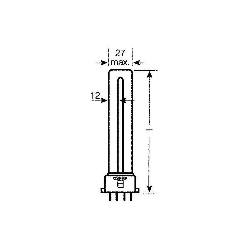 OSRAM DULUX L 24W/840 2G11, 4P DIM Energiesparlampe, 4000 K, Kaltweiss