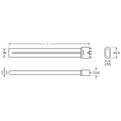 OSRAM DULUX L 55W/830 2G11, 4P DIM Energiesparlampe, 3000 K, Warmweiss