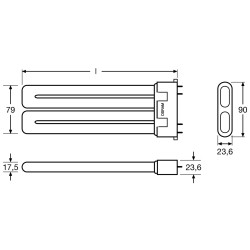 OSRAM DULUX F 24W/840 2G10, 4P DIM Energiesparlampe, 4000 K, Kaltweiss