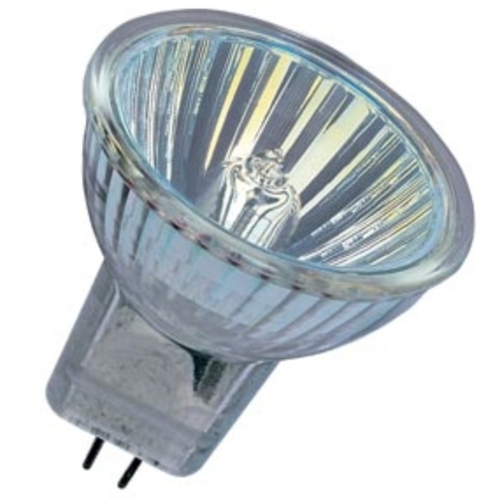 Osram 44890WFL DECOSTAR35 20W 12V 38°, Halogen-NV-Lampe GU4 mit Scheibe, dimmbar