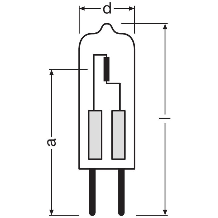 Osram 64435UA - 64435U, Projektionslampe, Halogen-Stift, 24V 20W, G4