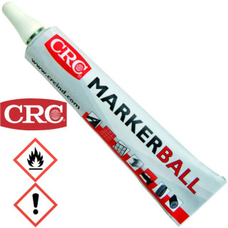 CRC 30158 Tubenmarkierer Marker Ball, Farbe: Acryl, weiß, Strichstärke: 3mm, 50ml