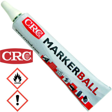 CRC 30158 Tubenmarkierer Marker Ball, Farbe: Acryl, weiß, Strichstärke: 3mm, 50ml