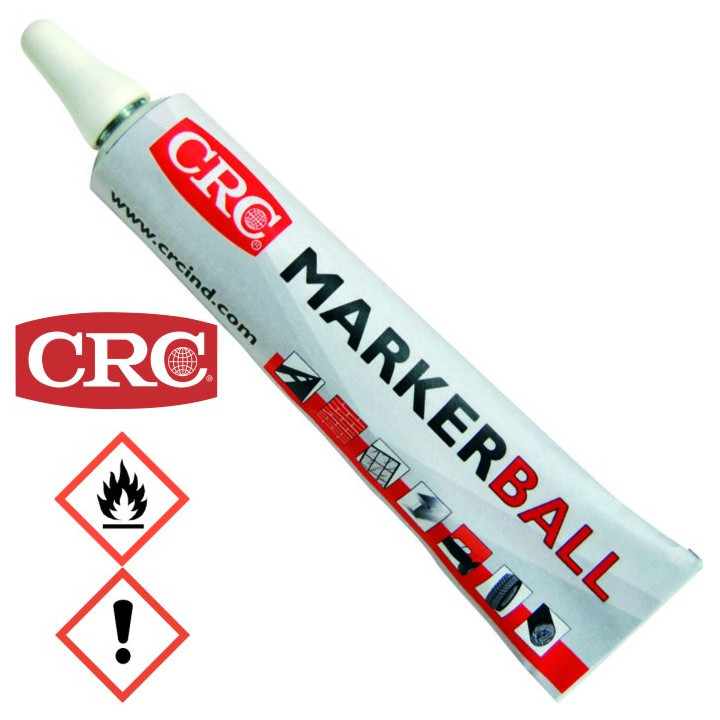 CRC 30158 Tubenmarkierer Marker Ball, Farbe: Acryl, weiß, Strichstärke: 3mm, 50ml