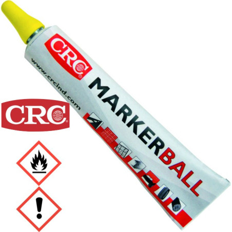 CRC 30160 Tubenmarkierer Marker Ball, Farbe: Acryl, gelb, Strichstärke: 3mm, 50ml