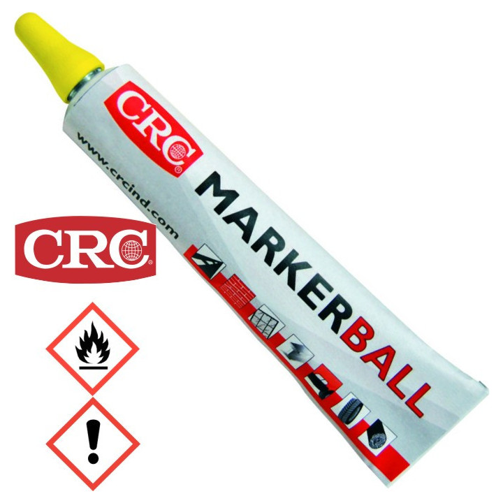 CRC 30160 Tubenmarkierer Marker Ball, Farbe: Acryl, gelb, Strichstärke: 3mm, 50ml