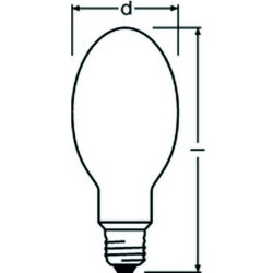 Osram Quecksilberdampflampe HQL 250W, E400, Energieeffizienzklasse: EOL, Abverkauf von Restbeständen