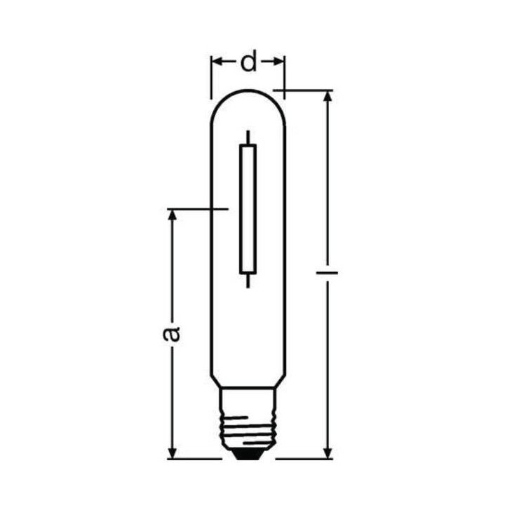 Osram NAV-T 250W SUPER4Y E40 Röhre klar FLH1 Natriumdampf-Hochdrucklampe VIALOX