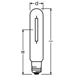 Osram NAV-T 400W SUPER4Y E40 Röhre klar FLH1 Natriumdampf-Hochdrucklampe VIALOX