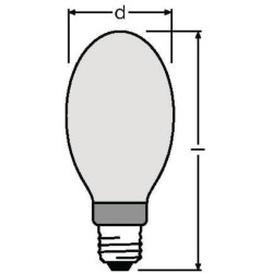 Osram HQI-E 400W/N E40 beschichtet, Halogen-Metalldampflampe Powerstar