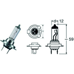 OSRAM 64210 Halogen Leuchtmittel Original Line KFZ-Lampe, PX26d, 12V 55W, H7