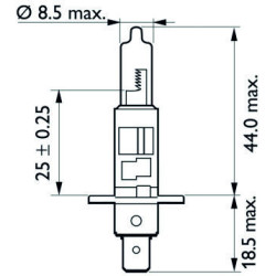 OSRAM 64155 Halogen Leuchtmittel Original Line KFZ-Lampe, P14,5s, 24V 70W, H1, für LKW´s