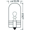 OSRAM 2825 KFZ-Signal Leuchtmittel Original Line, W5, 5 W 12 V, 2 Stück Blister