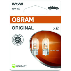 OSRAM 2825 KFZ-Signal Leuchtmittel Original Line, W5, 5 W 12 V, 2 Stück Blister