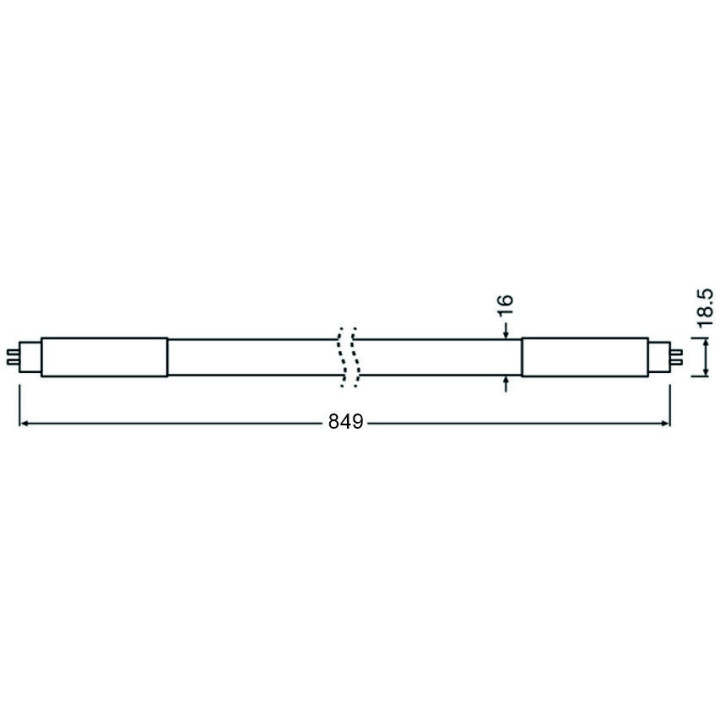 Osram / Ledvance LED TUBE T5 PERFORMANCE HF, 11W/830, 1550lm, 3000K, warmweiß, länge: 849mm, G5-Sockel