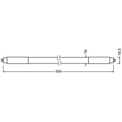 Osram / Ledvance LED TUBE T5 PERFORMANCE HF, 11W/840, 1700lm, 4000K, kaltweiß, länge: 849mm, G5-Sockel