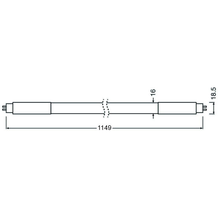 Osram / Ledvance LED TUBE T5 PERFORMANCE HF, 16W/840, 2400lm, 4000K, kaltweiß, länge: 1149mm, G5-Sockel