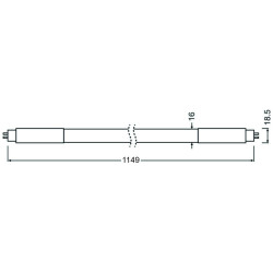 Osram / Ledvance LED TUBE T5 PERFORMANCE HF, 16W/865, 2400lm, 6500K, tageslicht, länge: 1149mm, G5-Sockel