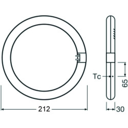 Osram / Ledvance LED TUBE T9, 11W/830, 1200lm, 3000K, warmweiß, D: 212mm, Ringform, G10q-Sockel