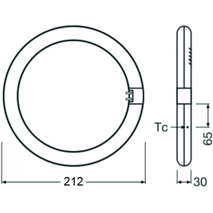 Osram / Ledvance LED TUBE T9, 11W/840, 1320lm, 4000K, kaltweiß, D: 212mm, Ringform, G10q-Sockel