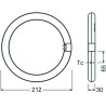 Osram / Ledvance LED TUBE T9, 11W/865, 1320lm, 6500K, tageslicht, D: 212mm, Ringform, G10q-Sockel