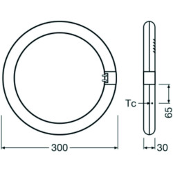 Osram / Ledvance LED TUBE T9, 18,3W/830, 2000lm, 3000K, warmweiß, D: 300mm, Ringform, G10q-Sockel