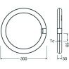 Osram / Ledvance LED TUBE T9, 18,3W/830, 2000lm, 3000K, warmweiß, D: 300mm, Ringform, G10q-Sockel