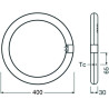 Osram / Ledvance LED TUBE T9, 24W/840, 2900lm, 4000K, kaltweiß, D: 400mm, Ringform, G10q-Sockel