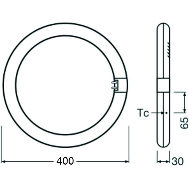 Osram / Ledvance LED TUBE T9, 24W/865, 2900lm, 6500K, tageslicht, D: 400mm, Ringform, G10q-Sockel