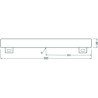 LEDVANCE LEDinestra®BASE S14s, 3.5W/827, 370 lm, länge: 300mm, 2700K, warmweiß, 2 Sockel