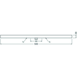 LEDVANCE LEDinestra® DIM Frosted S14d, 4.7W/927, 470 lm, länge: 500mm, 2700K, warmweiß, 1-Sockel, Dimmbar